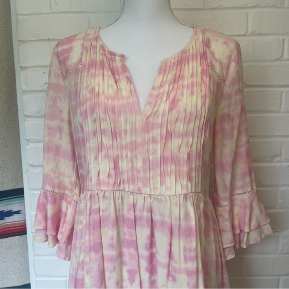 Julie Brown NYC Cool Whip Rocky Dress Pink 3/4 Sleeve Casual Resort Size Large - Picture 4 of 15